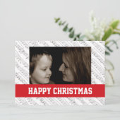 ミュージックノートクリスマスファミリーフォトカード シーズンカード (スタンド正面)