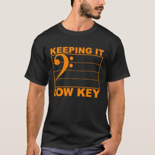 ミュージックノートクレフ、 音符記号バリトントロンボーンミュージシャンメンズ Tシャツ