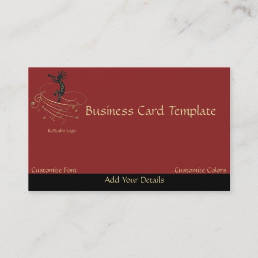 ミュージックノートココペリロゴ名刺 名刺 (正面)