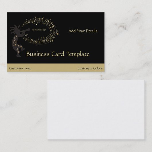 ミュージックノートココペリロゴ名刺 名刺 (正面/裏面)