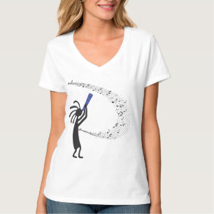 ミュージックノートココペリ先住民アメリカンTシャツ Tシャツ