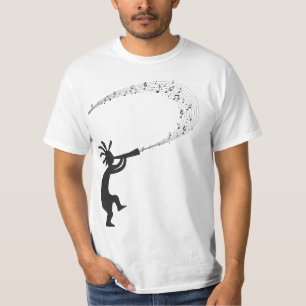 ミュージックノートココペリ先住民アメリカンTシャツ Tシャツ