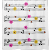 ミュージックノートシャワーカーテン シャワーカーテン (正面)