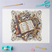 ミュージックノートシリーズデザイン12 薄葉紙 (クラフト)