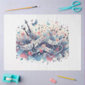 ミュージックノートシリーズデザイン5 薄葉紙 (クラフト)