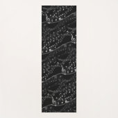 ミュージックノートシート音楽ブラックグレーヨガマット ヨガマット (正面)