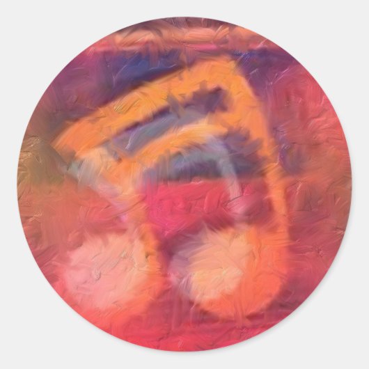 ミュージックノートシール ラウンドシール (正面)