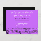 ミュージックノートスターバルミツワー招待状返信 出欠カード (正面/裏面)