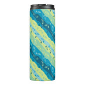 ミュージックノートストライプのブラウンとブルー タンブラー (裏面)