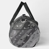 ミュージックノートストライプの数 ダッフルバッグ (右)