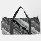 ミュージックノートストライプの数 ダッフルバッグ (裏面)