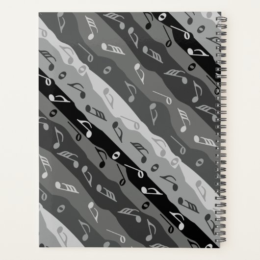 ミュージックノートストライプの数 プランナー手帳 (裏面)