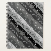 ミュージックノートストライプの数 プランナー手帳 (正面)