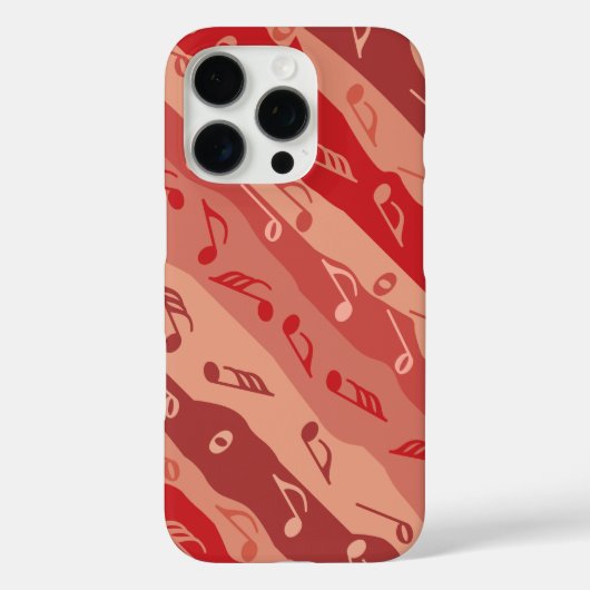 ミュージックノートストライプの赤 Case-Mate iPhoneケース (裏面)