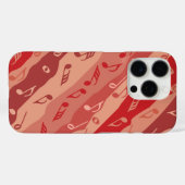 ミュージックノートストライプの赤 Case-Mate iPhoneケース (裏面 (横))