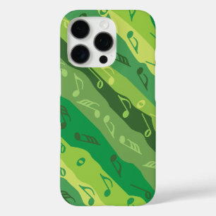 ミュージックノートストライプグリーンズ iPhone 16 PROケース