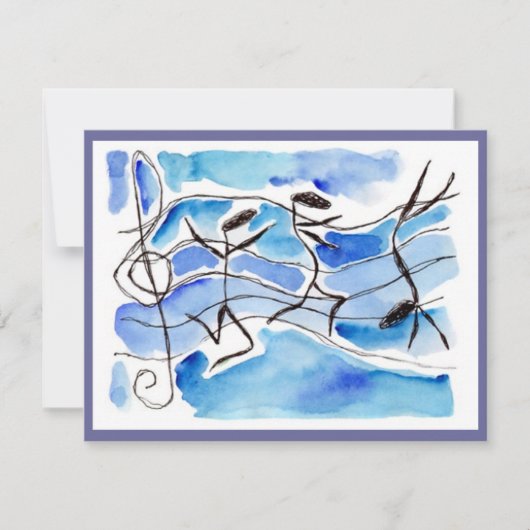 ミュージックノートダンサーズのリサイタルまたはパーティー招待状 招待状 (正面)