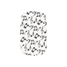 ミュージックノートネイルシール – 白と黒