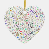 ミュージックノートハートオーナメント セラミックオーナメント (正面)