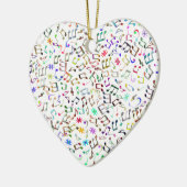 ミュージックノートハートオーナメント セラミックオーナメント (左)