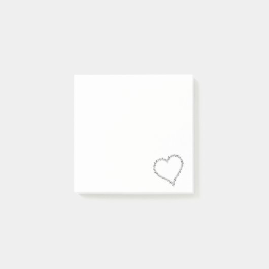 ミュージックノートハートポストイットノート ポストイット (正面)