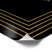 ミュージックノートハート図形(金ゴールド) ポスター (コーナー)