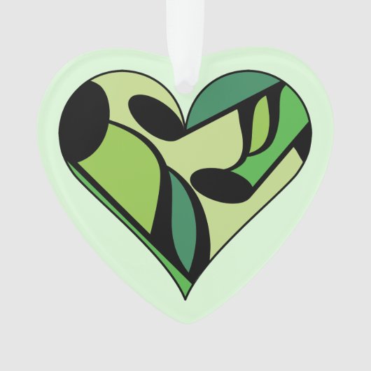 ミュージックノートハート オーナメント (正面)