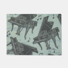 ミュージックノートパターンミュージックテーマ形式 ドアマット