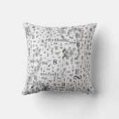 ミュージックノートパターンミュージックテーマ クッション (裏面)