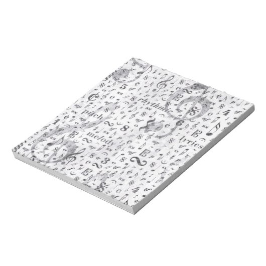 ミュージックノートパターンミュージックテーマ ノートパッド (回転)