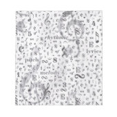 ミュージックノートパターンミュージックテーマ ノートパッド (正面)