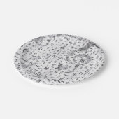 ミュージックノートパターンミュージックテーマ ペーパープレート (アングル)