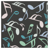 ミュージックノートパターン ファブリック (クローズアップ)