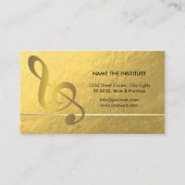 ミュージックノートピアノキーボードミュージシャン金箔 名刺 (裏面)