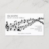 ミュージックノートピアノモノグラムカスタムカラー 名刺 (裏面)