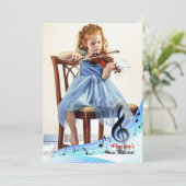 ミュージックノートフレームフォト招待状 招待状 (スタンド正面)