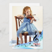 ミュージックノートフレームフォト招待状 招待状 (正面/裏面)