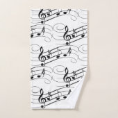 ミュージックノートフロー バスタオルセット (ハンドタオル)