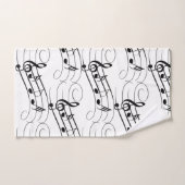 ミュージックノートフロー バスタオルセット (ハンドタオル)