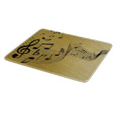 ミュージックノートブラシ金ゴールド カッティングボード (角)