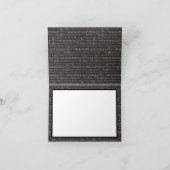 ミュージックノートブラックとホワイトパターンミュージシャン サンキューカード (内部)