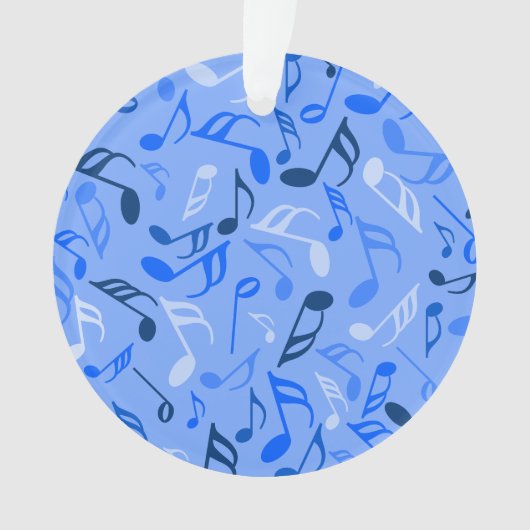 ミュージックノートブルー オーナメント (正面)
