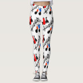 ミュージックノートプリントレギンスすべての色 レギンス (正面)
