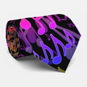 ミュージックノートミュージカルパターンおもしろい明るい色 ネクタイ (ロール)