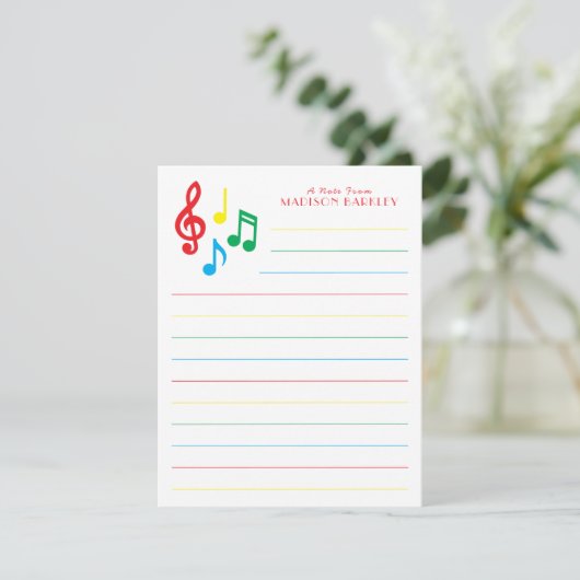 ミュージックノートミュージシャン先生サンキューカード サンキューカード (スタンド正面)