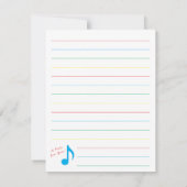 ミュージックノートミュージシャン先生サンキューカード サンキューカード (裏面)