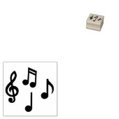 ミュージックノートミュージシャン先生 ラバースタンプ (押印)