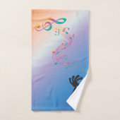 ミュージックノートムーンスターズココペリ バスタオルセット (ハンドタオル)