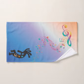 ミュージックノートムーンスターズココペリ バスタオルセット (ハンドタオル)