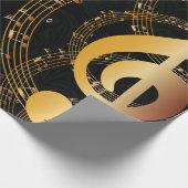 ミュージックノートラグジュアエレガントリー ラッピングペーパー (角)